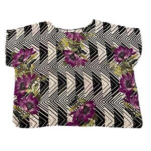 Jaclyn Smith - Womens Sheer Floral Oversized Blouse Sz. 2X